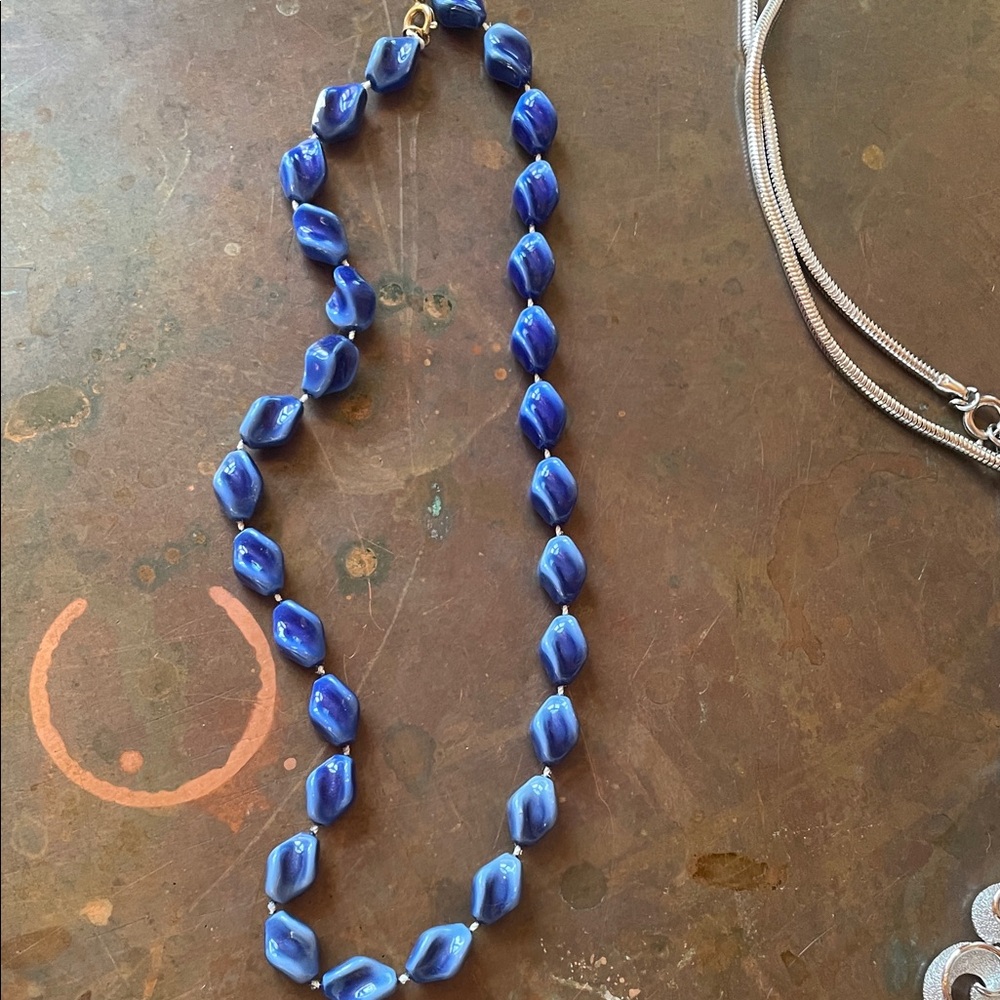 Sapphire Blue Beaded Necklace